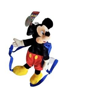 Vintage 90'S Huggable Wearable Mickey Mouse Plush Pyramid Handbags 20” RARE NEW